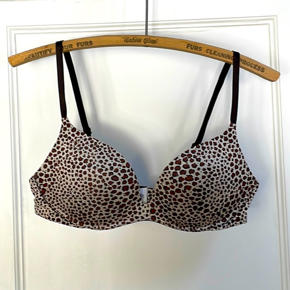CALVIN KLEIN leopard cheetah print padded bra